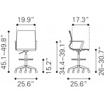 Stacy Drafter Office Chair White