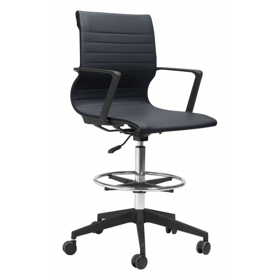 Stacy Drafter Office Chair Black