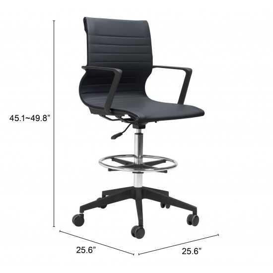 Stacy Drafter Office Chair Black