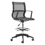 Stacy Drafter Office Chair Black Mesh