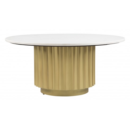 Justin Coffee Table White & Gold