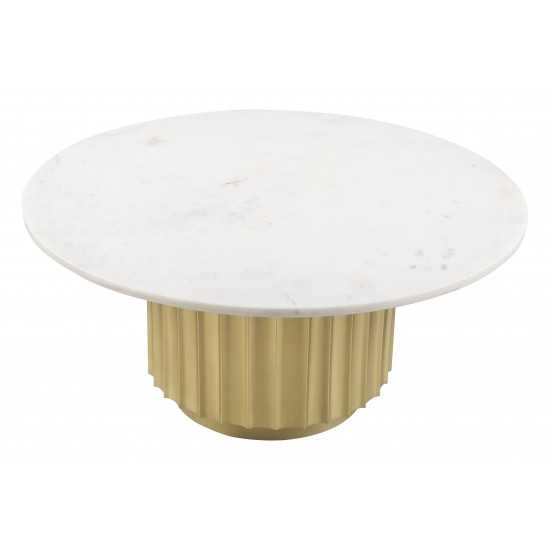 Justin Coffee Table White & Gold