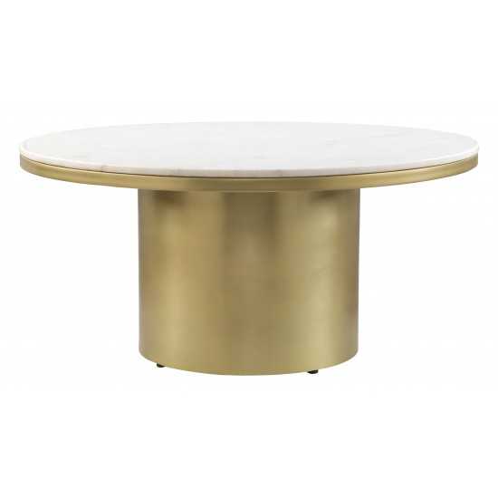 Daschanelle Coffee Table White & Gold