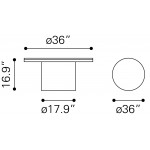 Daschanelle Coffee Table White & Gold