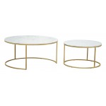 Daniel Nesting Coffee Tables Brass