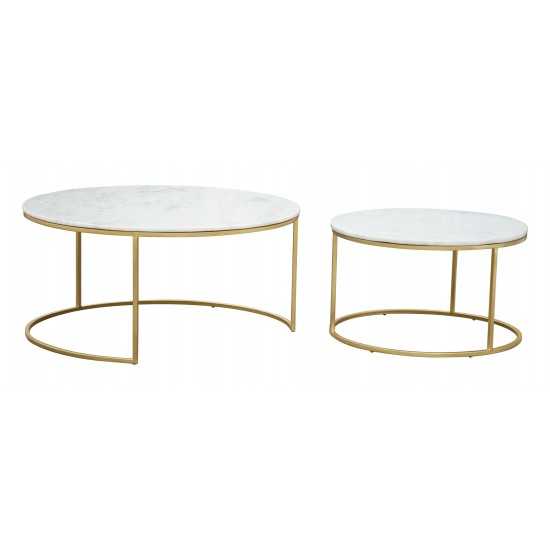 Daniel Nesting Coffee Tables Brass