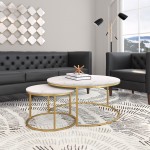 Daniel Nesting Coffee Tables Brass