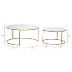 Daniel Nesting Coffee Tables Brass