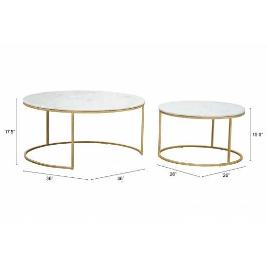 Daniel Nesting Coffee Tables Brass