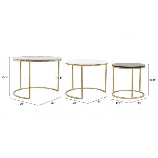 Franco Nesting Coffee Tables Multicolor