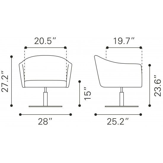Justin Accent Chair Brown