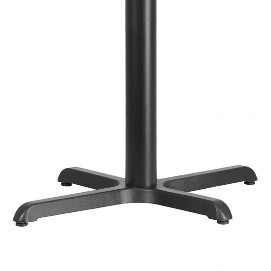 23.5'' x 29.5'' Restaurant Table X-Base with 3'' Dia. Table Height Column