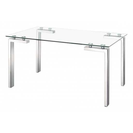 Roca Dining Table Polished Stainless Steel