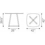 Lemon Drop Dining Table Chrome