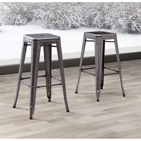 Marius Barstool (Set of 2) Gunmetal