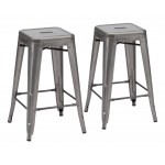 Marius Counter Stool (Set of 2) Gunmetal