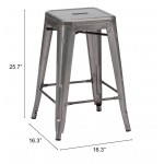 Marius Counter Stool (Set of 2) Gunmetal