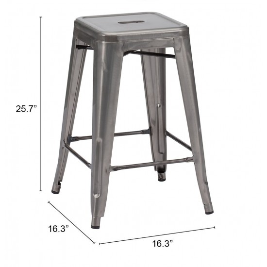 Marius Counter Stool (Set of 2) Gunmetal