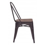 Elio Dining Chair (Set of 2) Rustic Black & Brown