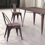 Elio Dining Chair (Set of 2) Rustic Black & Brown