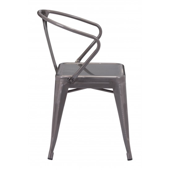 Helix Dining Chair (Set of 2) Gunmetal