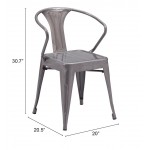 Helix Dining Chair (Set of 2) Gunmetal