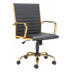 Profile Office Chair Black & Gold