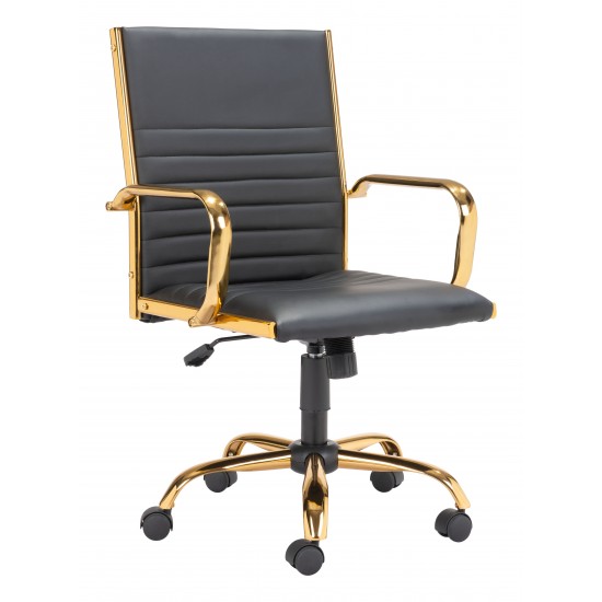 Profile Office Chair Black & Gold