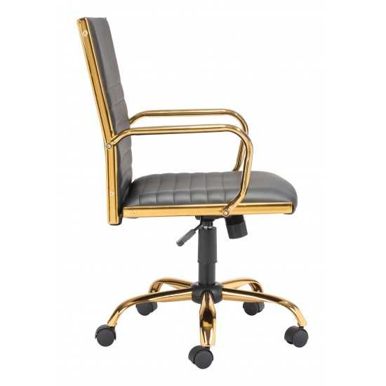 Profile Office Chair Black & Gold