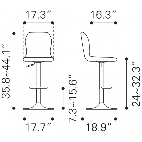 Vital Bar Chair Vintage Brown