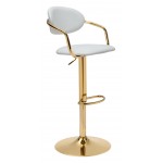 Gusto Bar Chair White & Gold