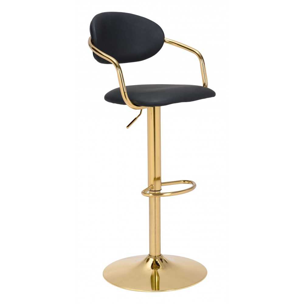 Gusto Bar Chair Black & Gold