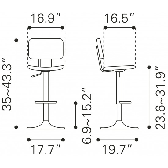 Holden Bar Chair Vintage Brown