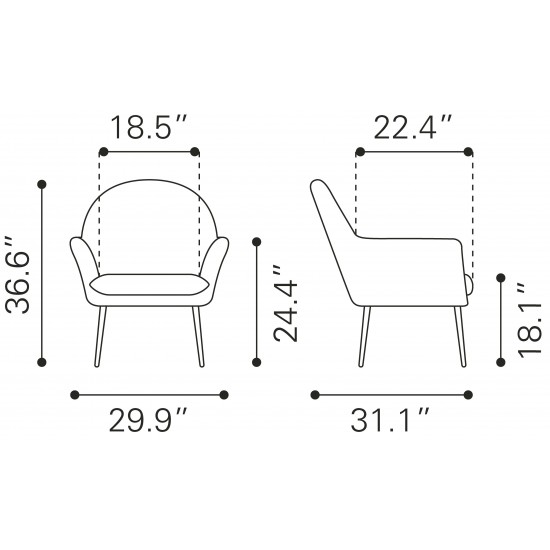 Alexandria Accent Chair Light Gray