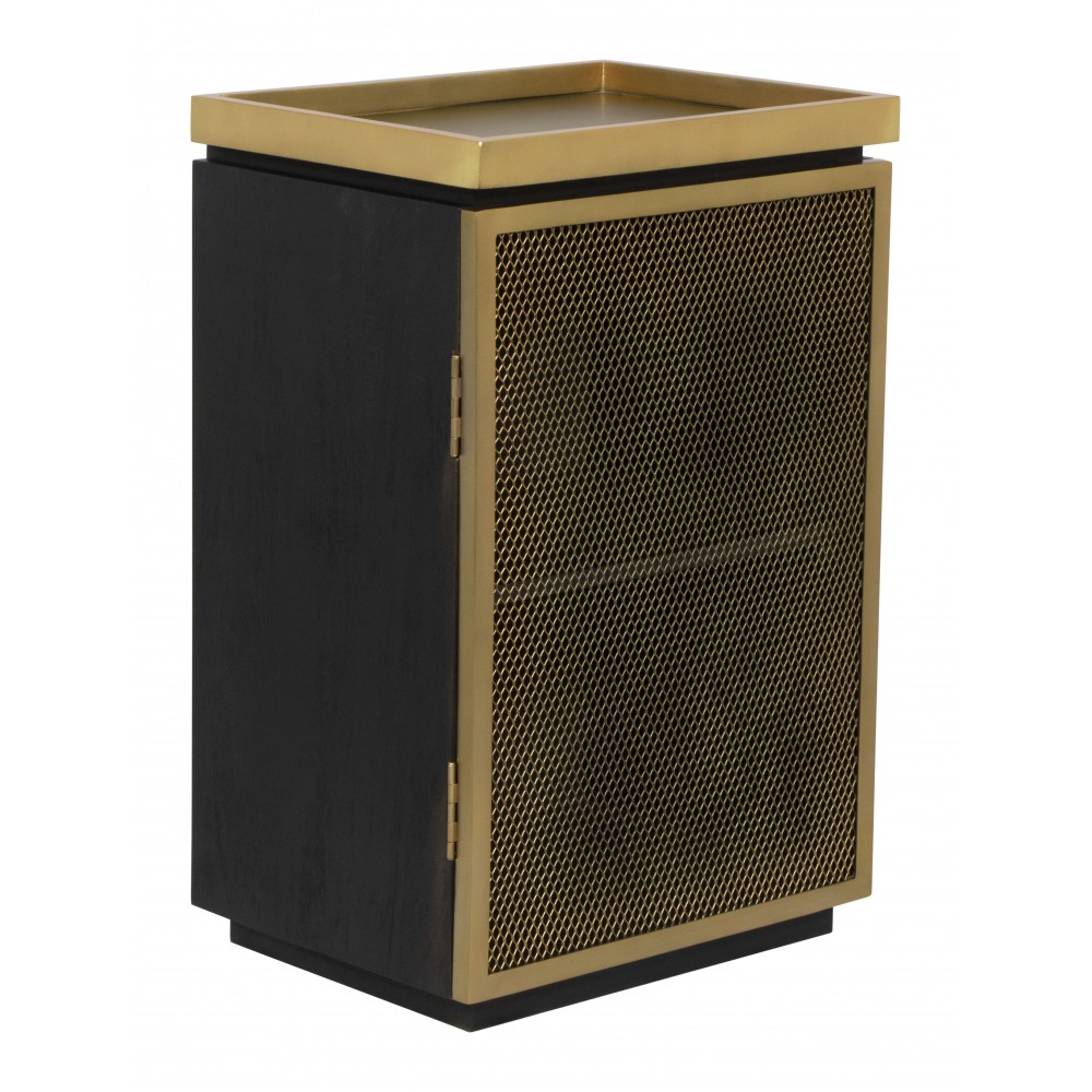 Nazzier Bar Cabinet Gold & Black