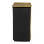 Nazzier Bar Cabinet Gold & Black