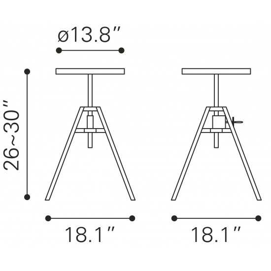 Mercy Stool Nickel