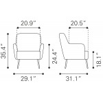 Tasmania Accent Chair Gray