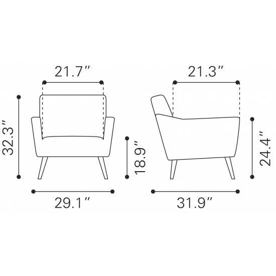 Bastille Accent Chair Green