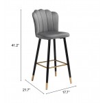 Zinclair Bar Chair Gray