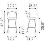 Zinclair Bar Chair Gray