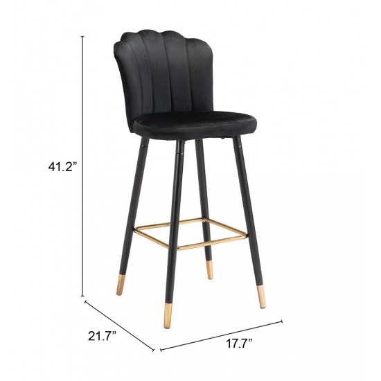 Zinclair Bar Chair Black