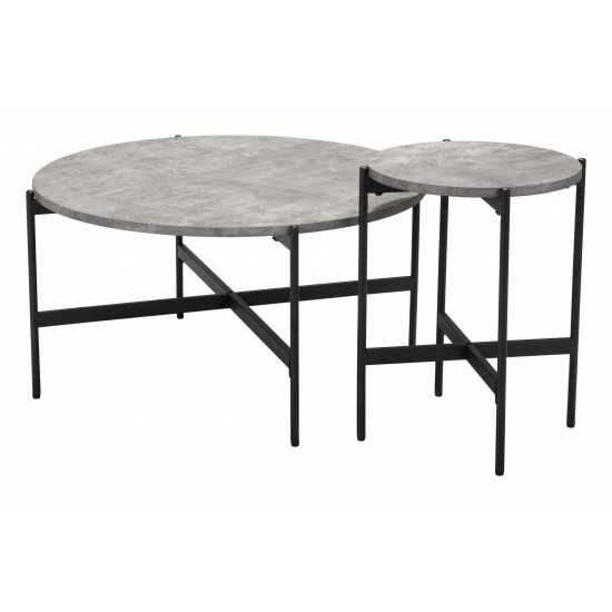 Malo Coffee Table Set Gray & Black