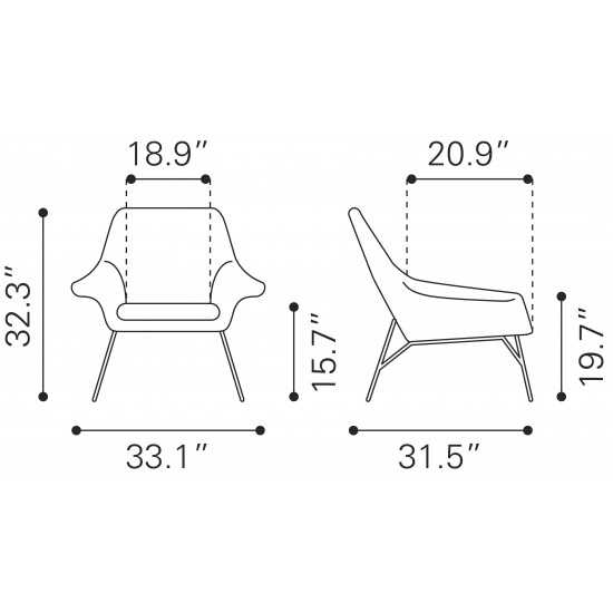 Javier Accent Chair White