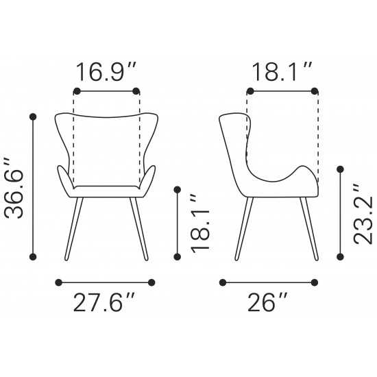 Alejandro Dining Chair Vintage Brown