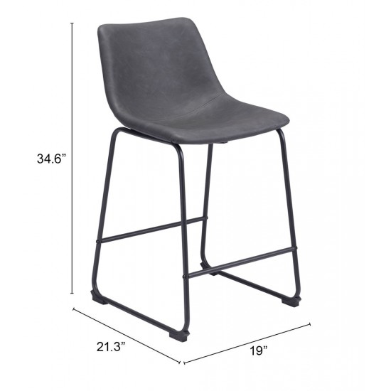 Smart Counter Chair (Set of 2) Charcoal