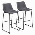 Smart Bar Chair (Set of 2) Charcoal