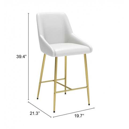 Madelaine Counter Chair White