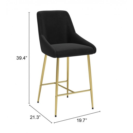 Madelaine Counter Chair Black