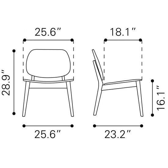 Priest Lounge Chair Walnut